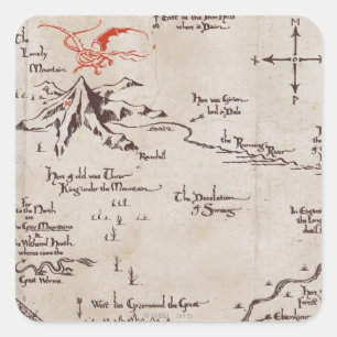 Sticker Carré Lonely Mountain