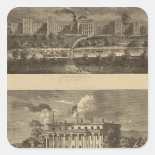 Sticker Carré Longview Asylum, Ohio