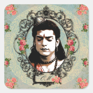 Sticker Carré Lord Rama Indian Bollywood Yoga Méditation Dieu