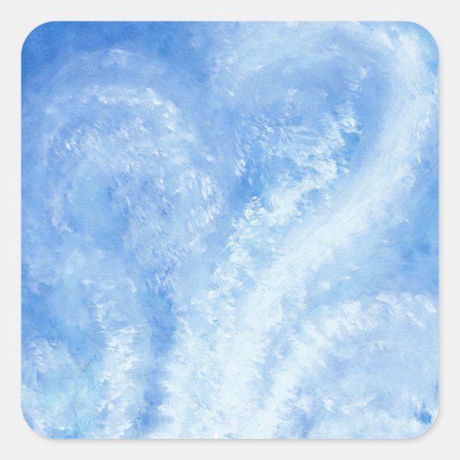 Sticker Carré Lorsque les vagues de l'océan s'écrasent sur la co (Devant)