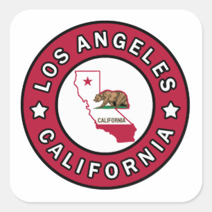 Sticker Carré Los Angeles Californie
