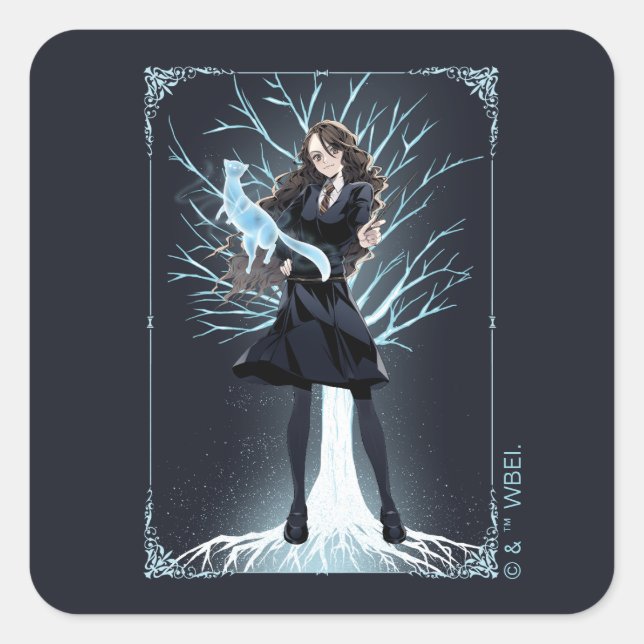 Sticker Carré L'Otter Patronus d'Anime Hermione Granger (Devant)