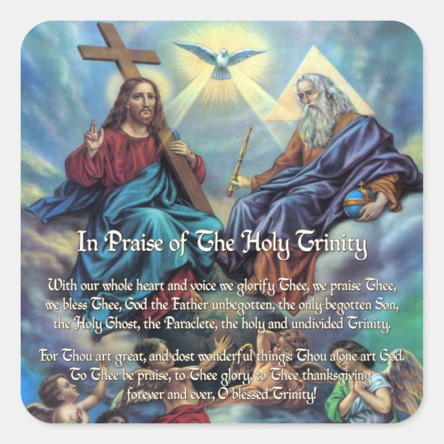 Sticker Carré Louange de la Trinité (Devant)