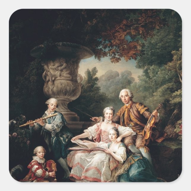 Sticker Carré Louis du Bouchet Marquis de Sourches (Devant)