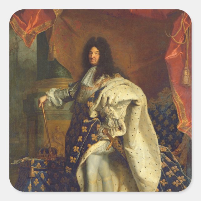 Sticker Carré Louis XIV en costume royal, 1701 (Devant)