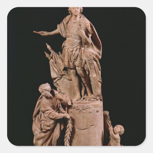 Sticker Carré Louis XV en tant qu'empereur romain (Devant)