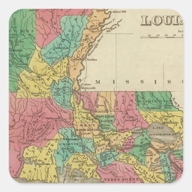 Sticker Carré Louisiane (Devant)