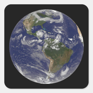 Sticker Carré L'ouragan Dean approche la péninsule du Yucatan