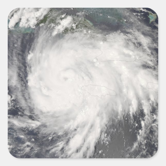 Sticker Carré L'ouragan Gustav sur la Jamaïque (Devant)
