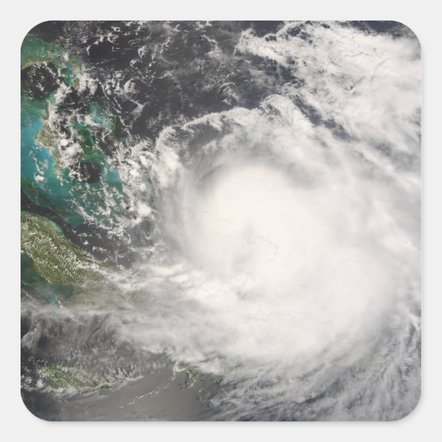 Sticker Carré L'ouragan Hanna au-dessus des Bahamas (Devant)