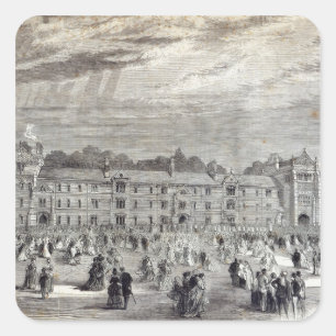 Sticker Carré L'ouverture de Keble College, Oxford