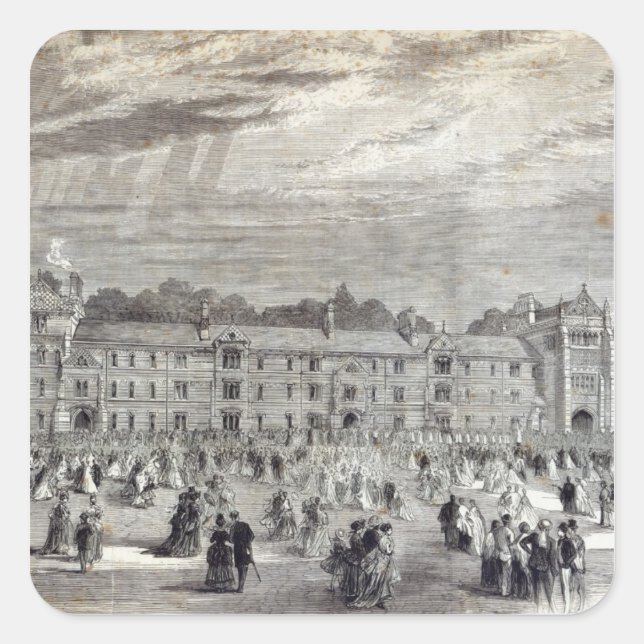 Sticker Carré L'ouverture de Keble College, Oxford (Devant)