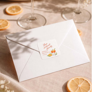Sticker Carré Love At First Spritz Shower de Mariage 