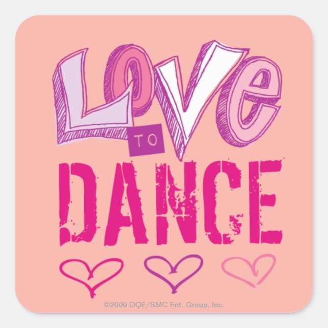 Sticker Carré Love Dance (Devant)