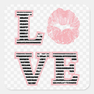 Sticker Carré Love Lips