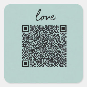Sticker Carré Love QR Code