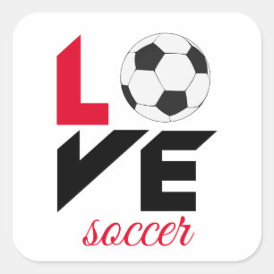 Sticker Carré Love soccer
