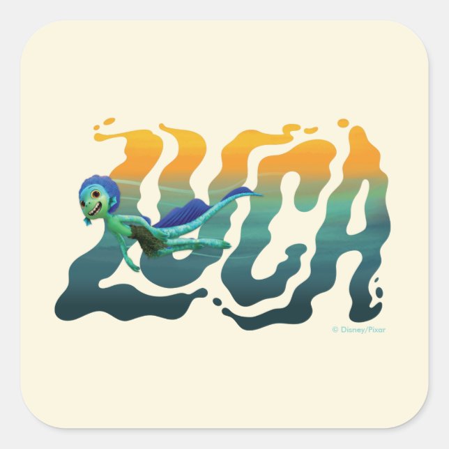 Sticker Carré Luca | Luca Swimming (Devant)