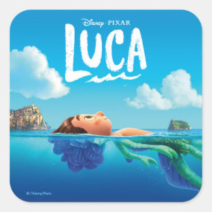 Sticker Carré Luca   Poster Théâtral Luca Monster Humain & Mer