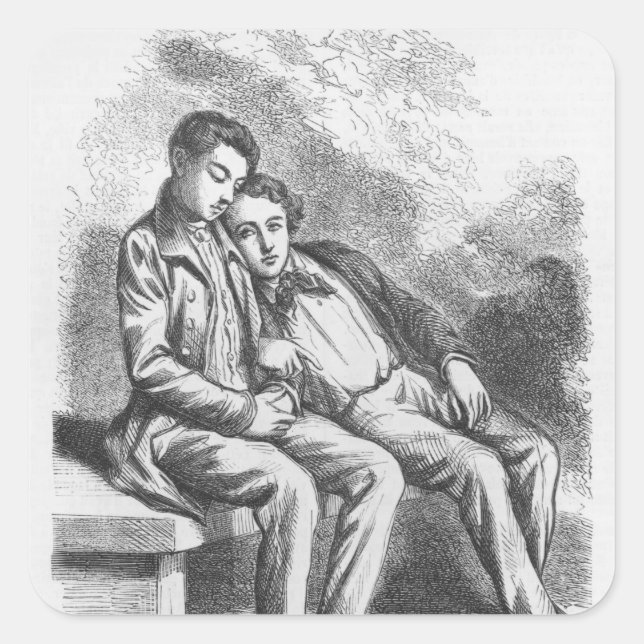 Sticker Carré Lucien de Rubempre et David Sechard (Devant)