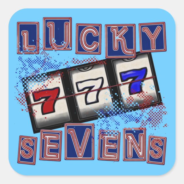 Sticker Carré Lucky Sevens (Devant)