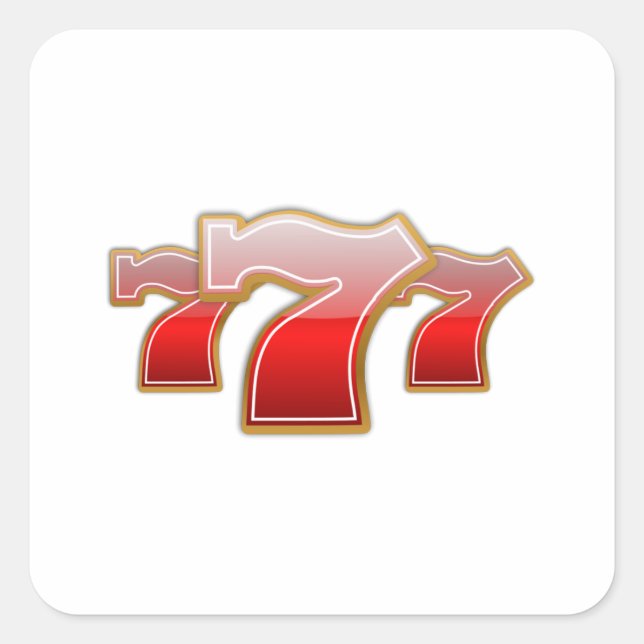 Sticker Carré Lucky Sevens - Slot Machine Jackpot (Devant)