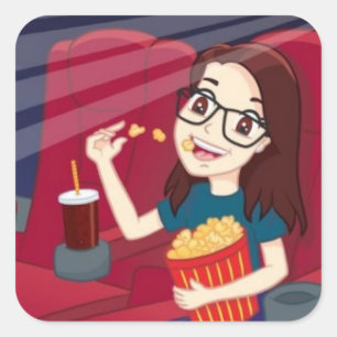 Sticker Carré Lucy va à l'autocollant carré de Hollywood