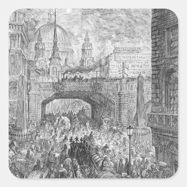 Sticker Carré Ludgate Hill (Devant)