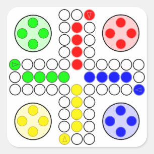 Sticker Carré Ludo Classic Board Game