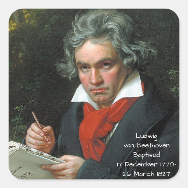 Sticker Carré Ludwig van Beethoven, 1820 (Devant)