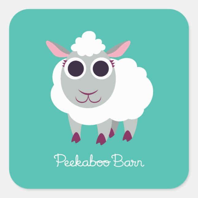 Sticker Carré Lulu le mouton (Devant)