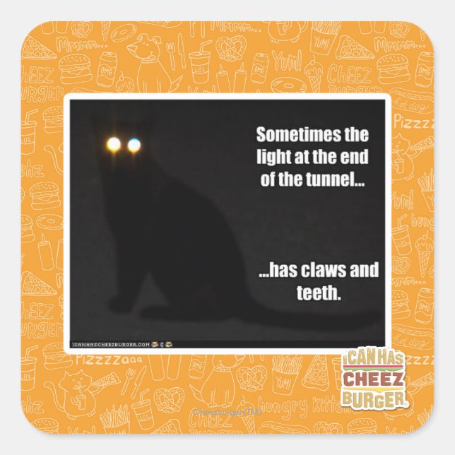 Sticker Carré Lumière à l'extrémité du tunnel (Devant)