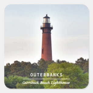 Sticker Carré Lumière de plage de Currituck