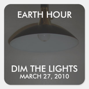 Sticker Carré Lumières allumées / éteintes - Dim les lumières po