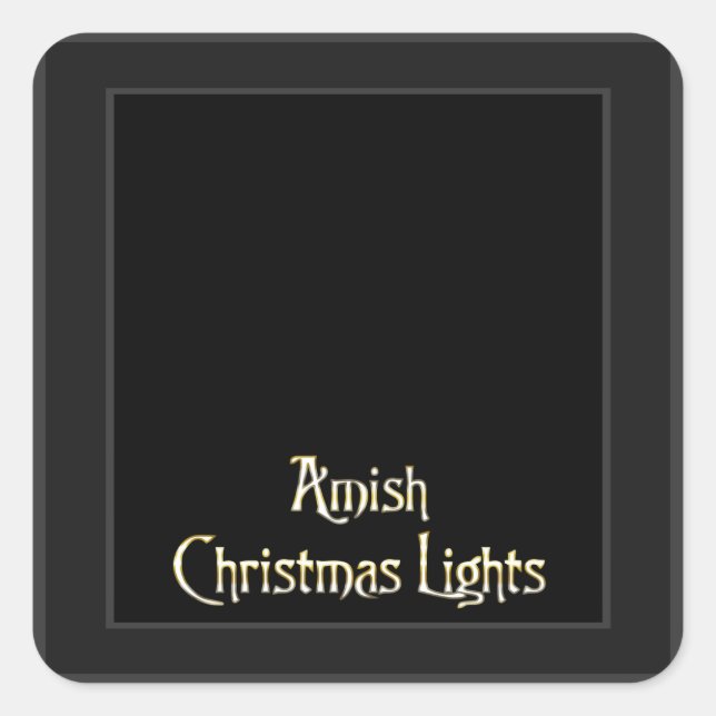 Sticker Carré Lumières de Noël Amish (Devant)