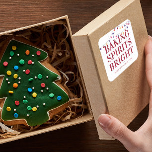 Sticker Carré Lumières de Noël pour une ambiance festive de fête