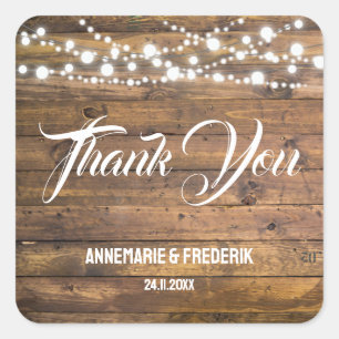 Sticker Carré Luminaires à crémaillère rustique en bois