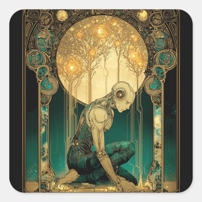 Sticker Carré Luminous Ascension (Devant)