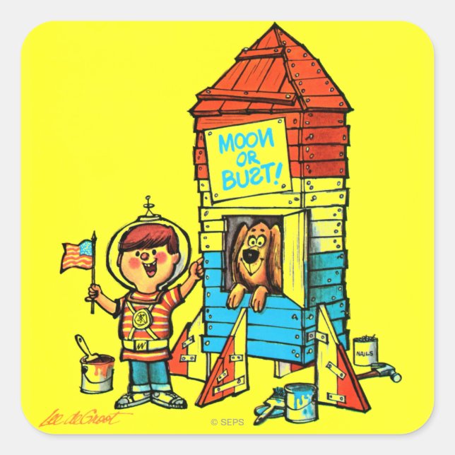 Sticker Carré Lune ou Buste ! (Devant)