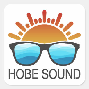 Sticker Carré Lunettes de soleil Hobe Sound Florida