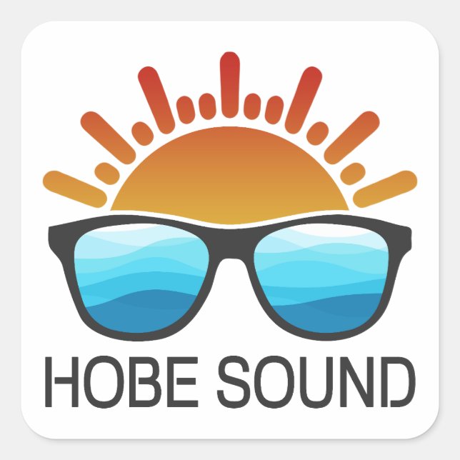 Sticker Carré Lunettes de soleil Hobe Sound Florida (Devant)