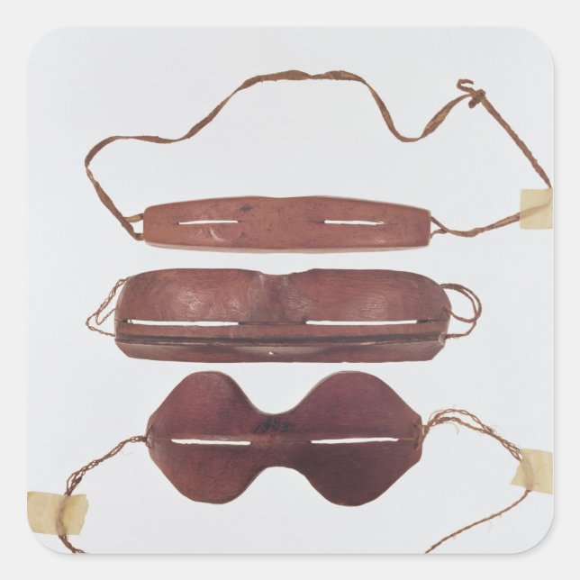 Sticker Carré Lunettes de soleil/neige inuit (Devant)