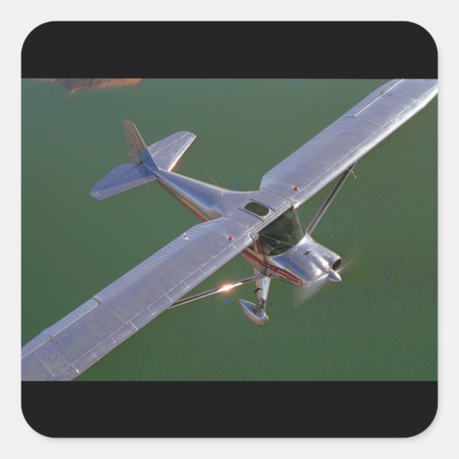 Sticker Carré Luscombe, Modèle 8, 1948_Aviation classique (Devant)