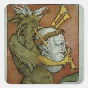 Sticker Carré Luther comme cornemuses du diable, c.1535
