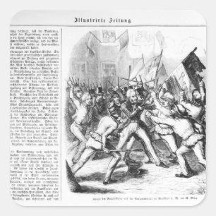 Sticker Carré Lutte entre les Républicains et le Parlement