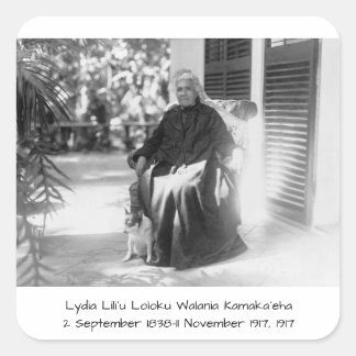 Sticker Carré Lydia LiliGu Loloku Walania KamakaGéha, 1917