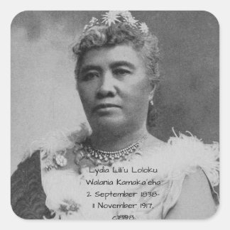Sticker Carré Lydia LiliGu Loloku Walania KamakaGéha, c1898