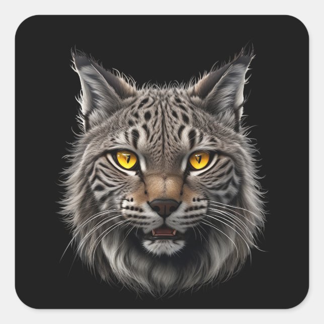 Sticker Carré Lynx (Devant)