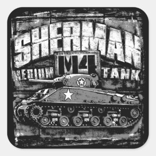 Sticker Carré M4 Sherman