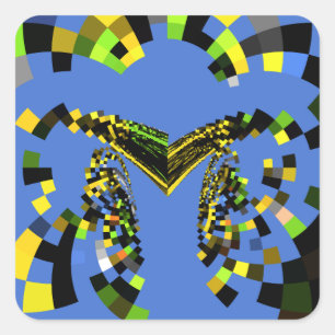 Sticker Carré M Bleu